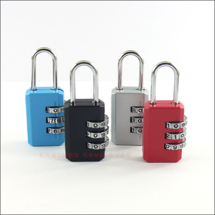 Metal Code Lock 3 Digits Code Lock Portable password padlock Fitness Room Code Lock Bag small padlock 201B 