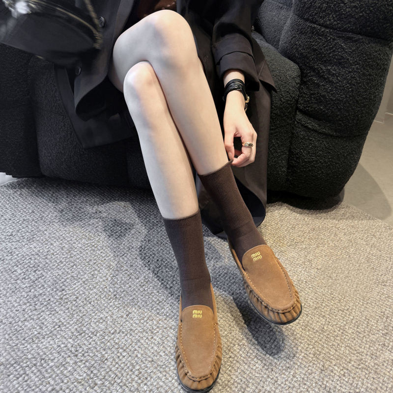 Simple and Easy-To-Wear Solid Color Mid-Calf Socks, High-Elastic Coffee-Colored Short Socks, Melard Basic Style Jk Versatile Short Women's Socks Simple and Easy-To-Wear Solid Color Mid-Calf Socks, High-Elastic Coffee-Colored Short Socks, Melard Basic Style Jk Versatile Short Women's Socks