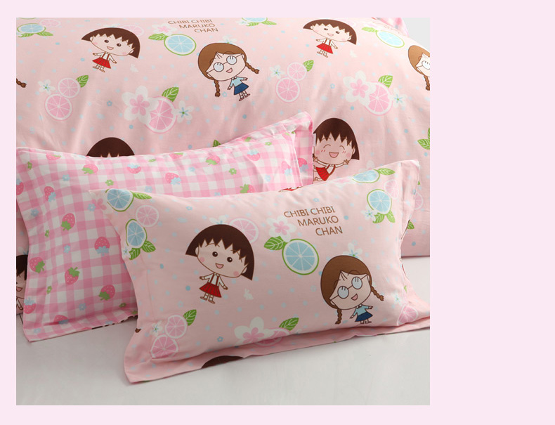 Giống như chải bông kit dệt trẻ em phim hoạt hình Tam / gia đình bốn giường anh đào thịt viên nhỏ - Bộ đồ giường bốn mảnh mẫu chăn ga gối đệm cưới