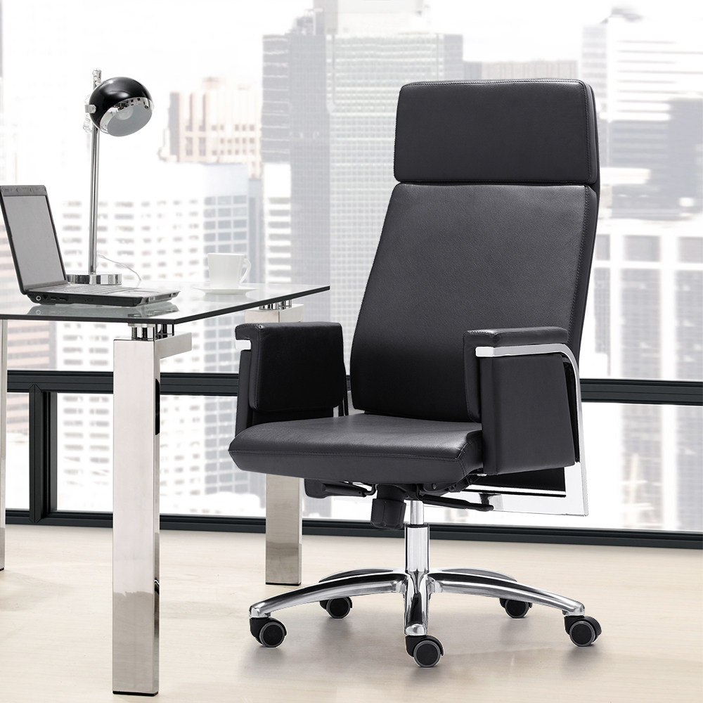 Boss chair home computer chair office chair executive chair simple and comfortable sedentary chair conference chair cowhide leather seat