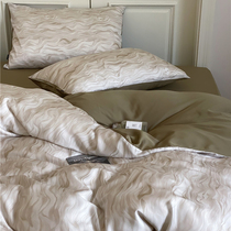 Light extravagant minimalist approb. 60 Lanca Fine Sky Silk Four Pieces Summer Pure Silk Skating Silk Nordic Modern Wind Bed Accessories