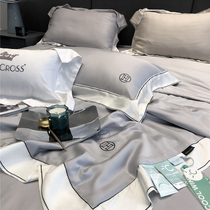 Minimalist pure color banged on 100 heather summer cool by four sets of men light and luxurious modern air conditioning by bed linen