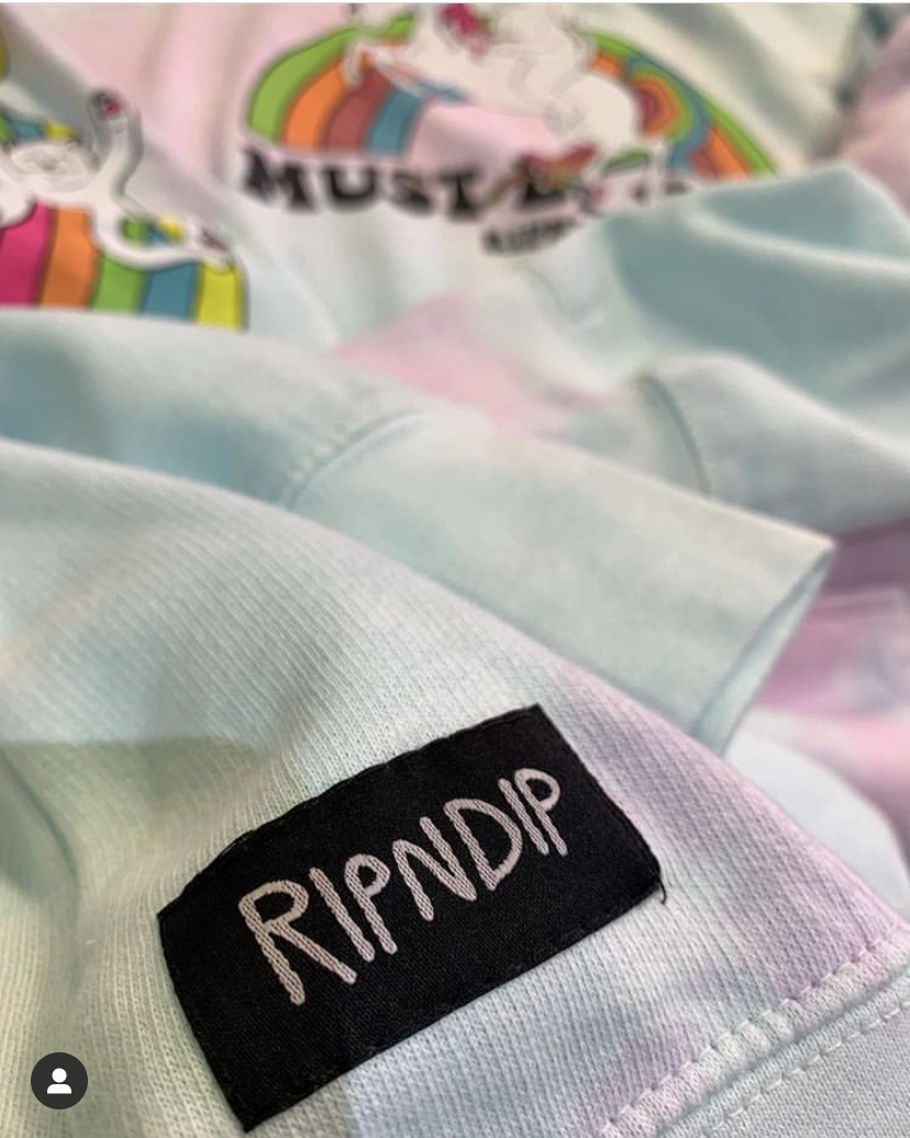 Худи RIPNDIP My Little Nerm с капюшоном, толстовка с рисунком: кошка-существо, радужный единорог, мужская и женская