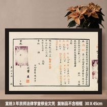Xuanjing Department of Law School of Law Certificate Reancient Object Minjuku Guest House Restaurant Law Firm Decorative Paintings