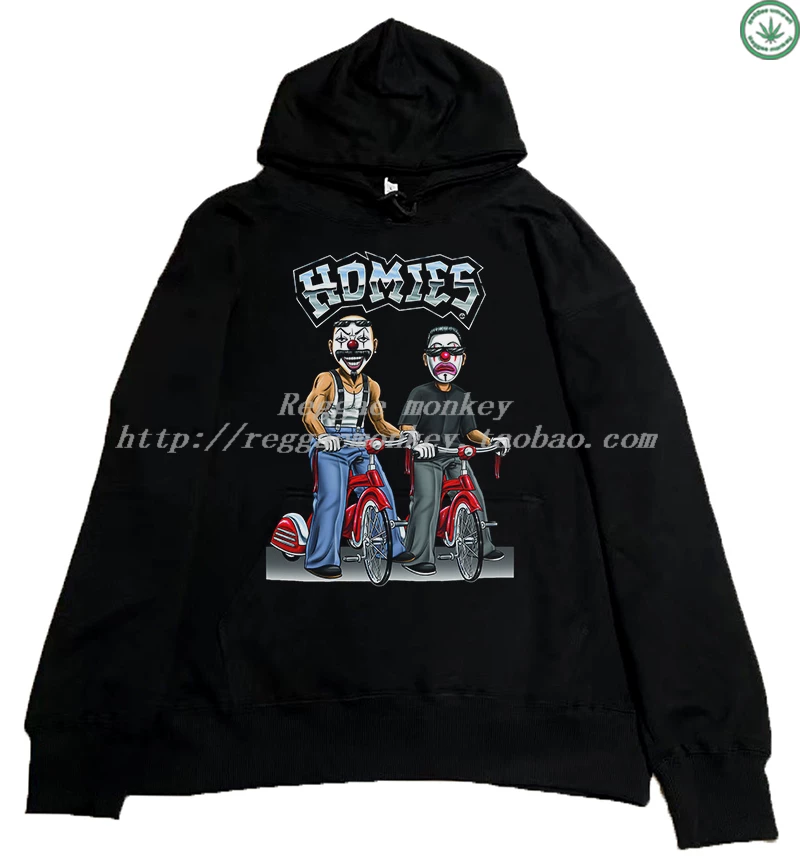 [R M] Street hip -hop Tide West Coast Bandit Kakano Homies клоун велосипедист худи с капюшоном
