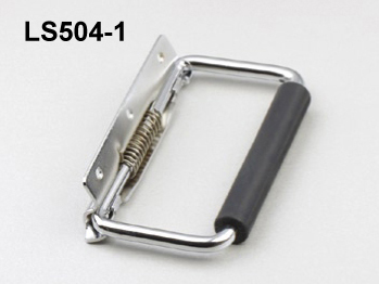 LS 504 - 1 single - sided nickel plated industrial machinery and equipment electrical box door folding and pulling hand black