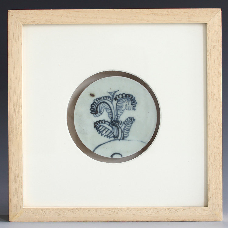 Chrysanthemum Vegetable porcelain piece Ming and Qing old porcelain pieces Ming Dynasty Qing flower Porcelain sheet decorations Decorative Painting Family Hung Painting Artwork