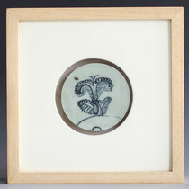 Chrysanthemum cauliflower porcelain pieces Ming and Qing old porcelain pieces Ming Dynasty blue and white porcelain ornaments decoration painting family hanging painting art