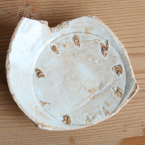 Five dynasty white glaze plate bottom porcelain specimen coasters ancient porcelain coasters old porcelain identification specimens
