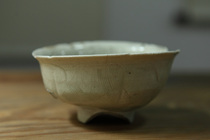 Song Dynasty Hutian kiln shadow green glaze high-foot small Bowl old porcelain restoration learning remnant porcelain