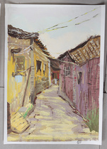 Water Pink Scenic Write a work Four open 4K Old house Street View Color Write a raw work