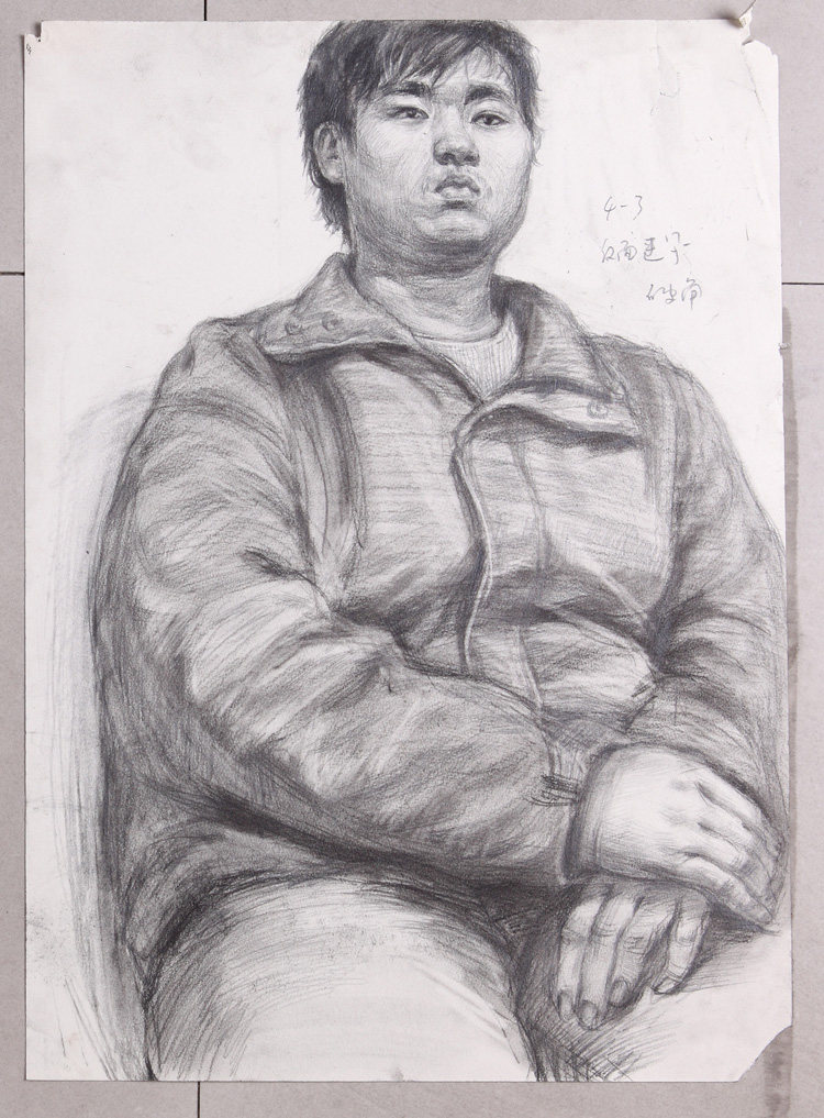 The characters bust like 4 open original sketches bust bust like K men and women middle-aged and young people sketching.