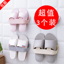 Bathroom shoe rack dormitory toilet wall-mounted shoe rack non-perforated storage artifact slipper rack