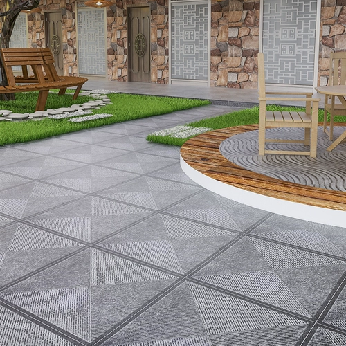 Китайский стиль двор земли на землю, Zi Park Square Garden Anti -Smooth Tile Hot Pot Hotel, Магазин мебели красного дерева, кирпич