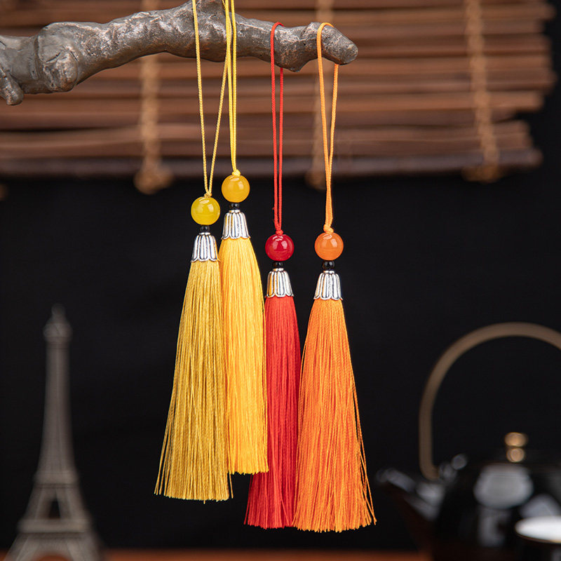 Chinese style tassel retro pendant handmade diy material bag Hanfu ancient costume fan flute metal tassel accessories