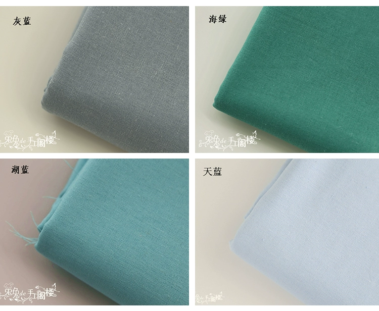 Chất liệu vải cotton trơn vải lanh vải sofa cũ thô vải lanh khăn trải bàn handmade vải tự làm màu đầu đồng bằng