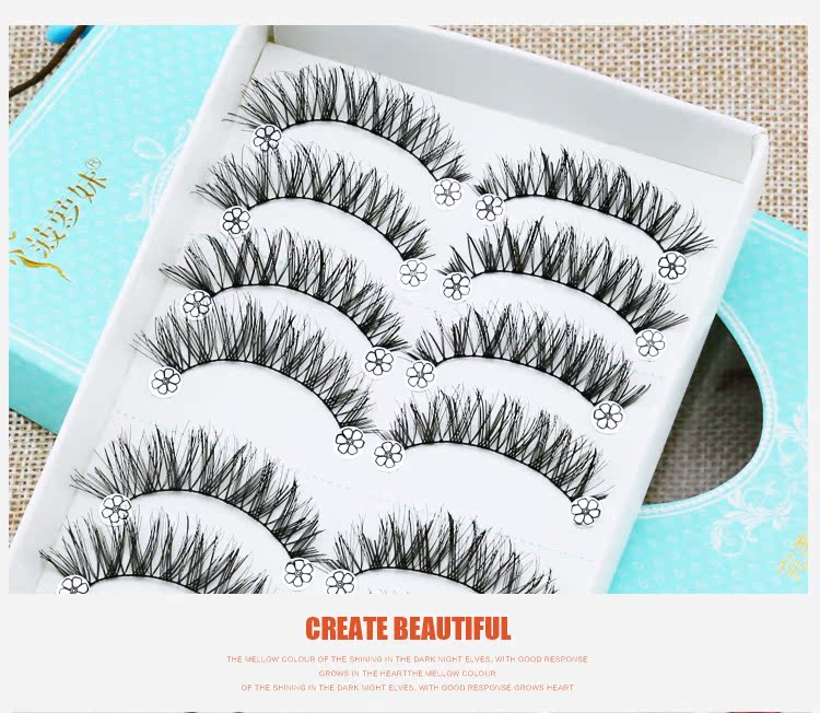 Dứa chị 226 chữ thập thân cây bông thực tế tự nhiên dày handmade lông mi giả AK dễ thương đầy đủ 3 tặng 1 mi giả từng sợi