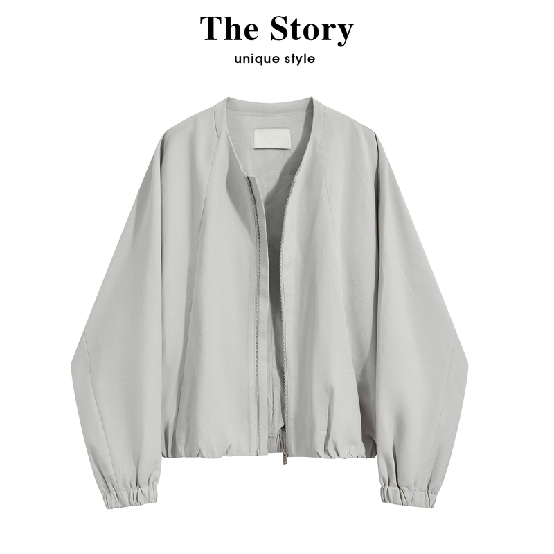 Those Things: Korean Style Jacket for Women, Early Spring, High-End, Loose, Versatile, Casual, Slimming, Zip-Up Top