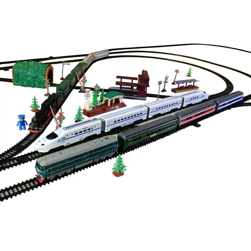 Realistic toy railed, electric train model for boys