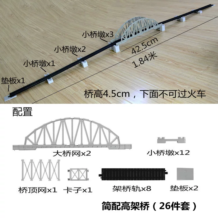 Realistic toy railed, electric train model for boys