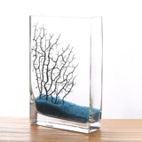 Золотая рыба танк гостиная маленькая квадратная интегральная стакан творческий творческий настольный настольный настольный настольный компьютер.