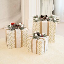 Christmas decoration gift set store store theme activity scene atmosphere dress up supplies glowing gift box