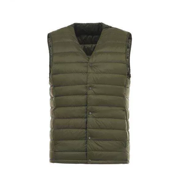 Không có cổ áo mỏng xuống vest vest nam và nữ ngắn vài mẫu siêu nhẹ siêu mỏng mặc quần áo trung niên