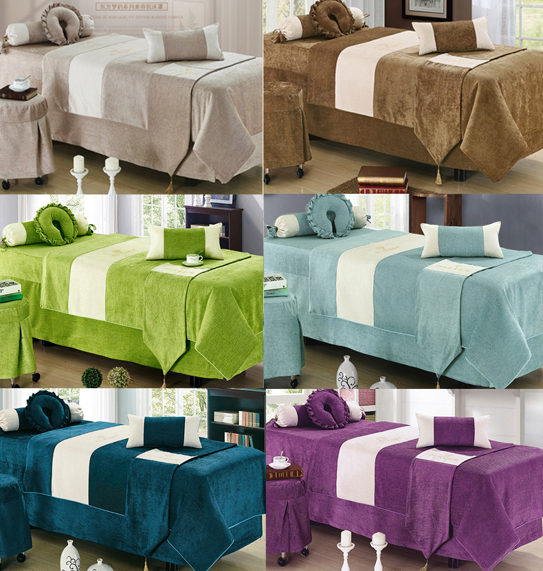Factory custom beauty bedspread four-piece set beauty salon bedspread massage bed beauty bedspread custom made