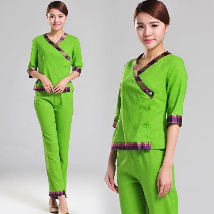 Southeast Asia catering waiter Health SPA technician clothing Beauty clothing Beauty salon tooling Thai massage work clothes