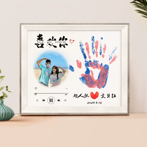 Отпечаток рук для влюбленных, пигментированная памятная фоторамка для друга, «сделай сам», делается под заказ