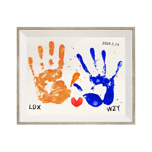 Отпечаток рук, фоторамка, отпечатки рук и ног для влюбленных на день Святого Валентина, «сделай сам», поделки ручной работы, подарок на день рождения