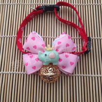 Pet Butterfly Knot neck bell Bell Pure Handmade Teddy Bib Bear Beaume Deer Canine Doll Small Dog Neckline Traction Rope