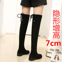 Long boots womens over-the-knee height-increasing long boots 2020 autumn long 150 small people show thin net red thin thin boots