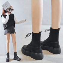 The inner height is increased by 8cm. 2022 new Martin boots womens spring and autumn single boots tide ins net red thin summer thin short boots