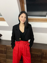 Soup selection of good things European and American fashion gold buckle wool short coat commute 2022 Spring and Autumn New Coat Women