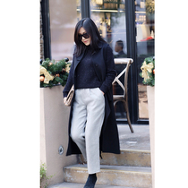 Enjoy the beauty of stacking@Tang Tang 2004 autumn and winter new Australian wool blended fabric medium and long vest jacket