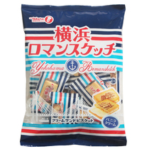 Japanese cookies Imported snack Treasure fruit Yokohama vanilla flavor sandwich cookie cookies 200g Food whole food Beauty