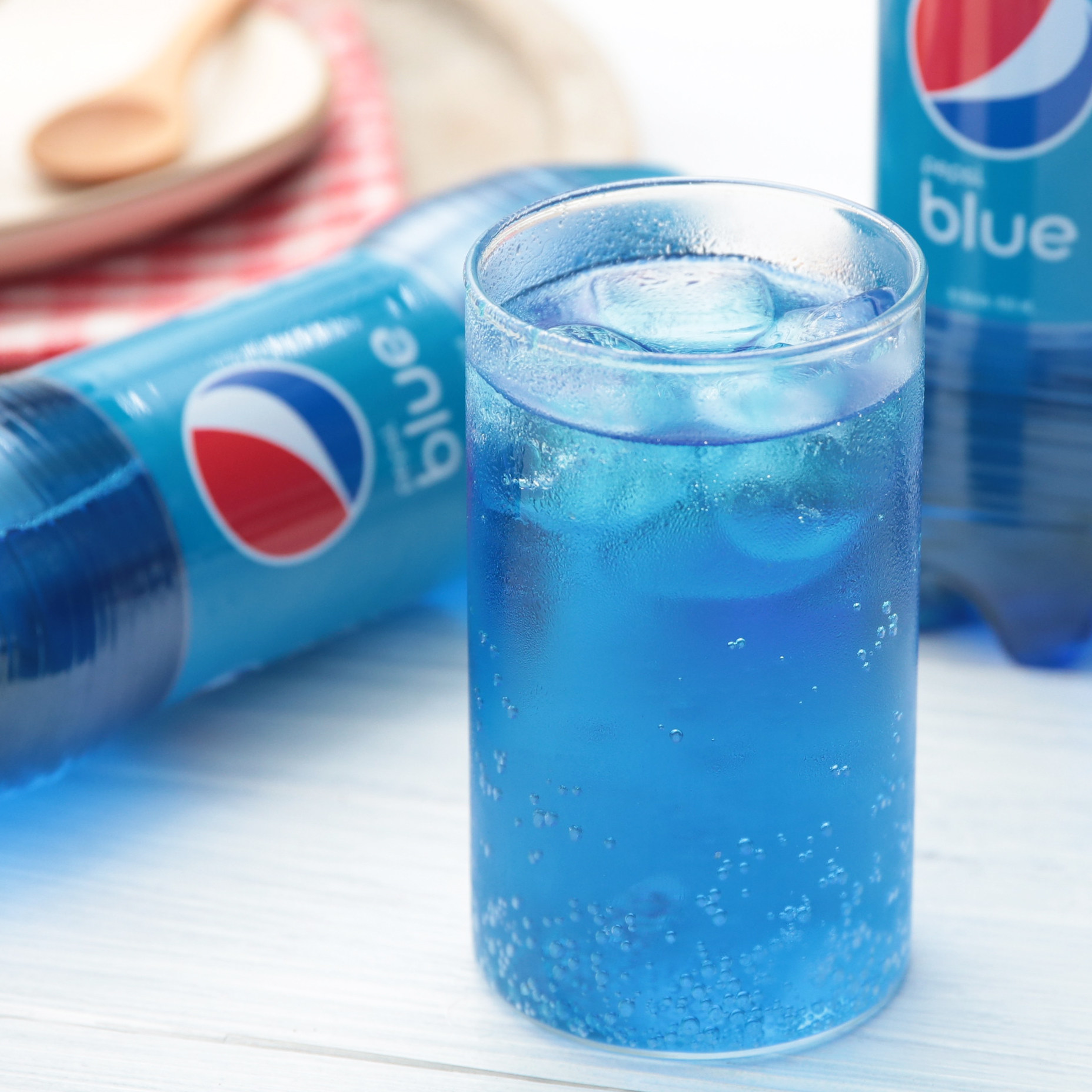[USD 9.26] Bali limited PEPSI BLUE Blue Pepsi imported soda red