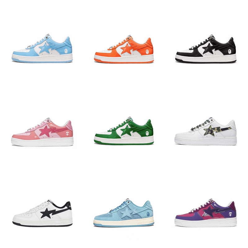 Bapestalow Sk8 Ape Head Patent Leather Low-Top Sports Casual Sneakers for Men and Women, Dun Trendy and Versatile Bapestalow Sk8 Ape Head Patent Leather Low-Top Sports Casual Sneakers for Men and Women, Dun Trendy and Versatile