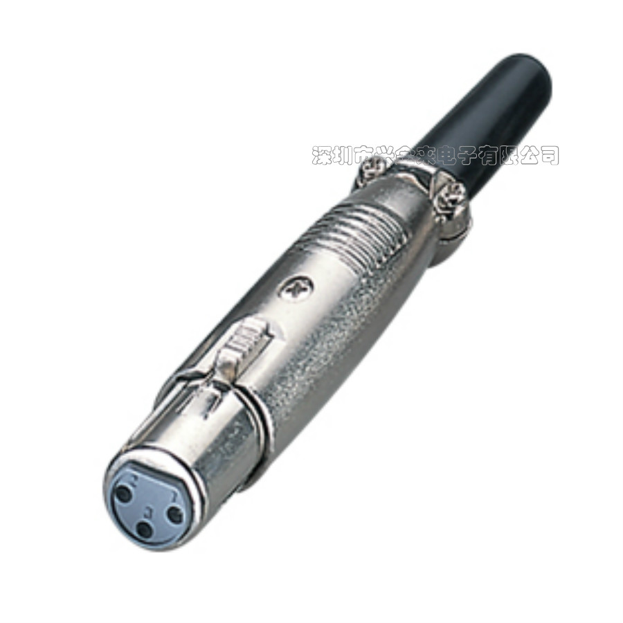 New 3Pin XLR female head three-core card faucet speaker microphone mixer XLR audio wiring plug