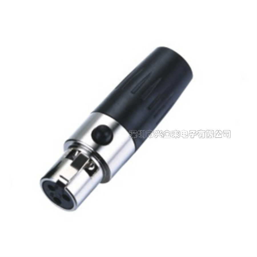 New goods Three-core mini-mini Carnon head 3Pin microphone plug XLR audio head small mini-card tap