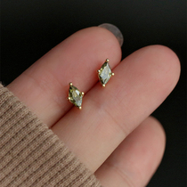 Sleep-free small delicate stud earrings s925 sterling silver plated 14k gold nourishing earrings female mini minimalist temperament