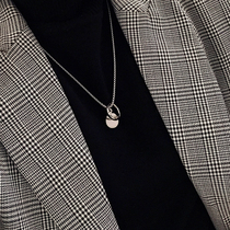 Wang Yibo Tongan Titanium Steel Sweater Chain Female Long Section 2021 New Couple Necklace Couple with a pair of mens tides