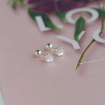 Screws screwed up to sleep free of pure silver earrings delicate and small earrings for womens earbuds not to be removed