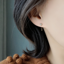 Minima small s925 pure silver ear nail pin small crowddesign Sensation Earrings Superior Earning-ear with ears Ear Sticks