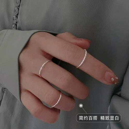 Небольшое дизайнерское модное кольцо, простой и элегантный дизайн, серебро 925 пробы, тренд сезона, яркий броский стиль