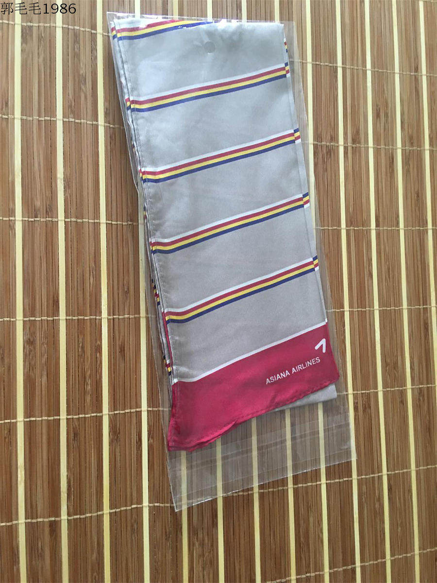 Asiana Airlines new genuine Asiana Airlines stewardess flight attendant special silk scarf silk material