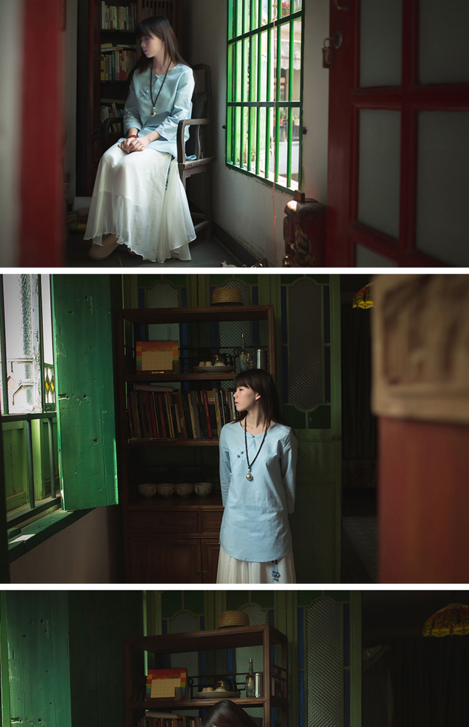 Mùa xuân nút áo retro trong phần dài của Cộng hòa Trung Quốc Phụ nữ áo cotton Trung Quốc chín điểm tay áo dài fan hâm mộ văn học - Áo sơ mi các kiểu áo công sở de thương