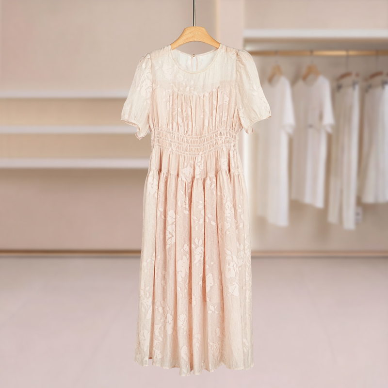 Madi Shangpin【Company Order·Three】6051660 Simple Printed Dress Summer Women's Clothing/Color Difference