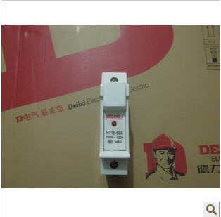 Jiangyin authorized Level 1 Acting DeLixi RT18-63 1P cylinder cap type guide-type fuse base